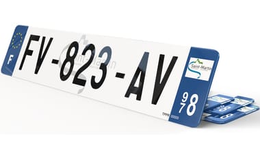 Plaque immatriculation Fond logo Saint-Martin