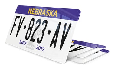 Plaque immatriculation Nebraska 2 USA 30x15
