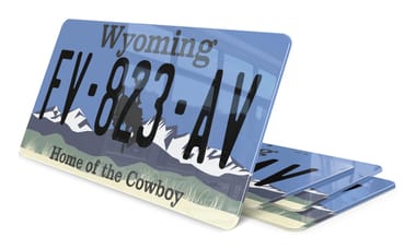 Plaque immatriculation Wyoming Home of the Cowboy USA 30x15