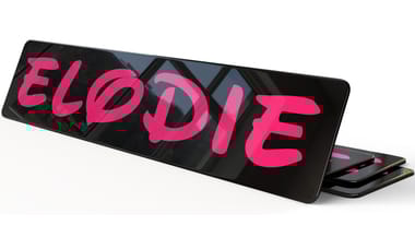 Plaque prénom Rose Noire