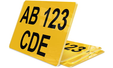 Plaque immatriculation Espagne jaune Petite Moto 17x13 cm