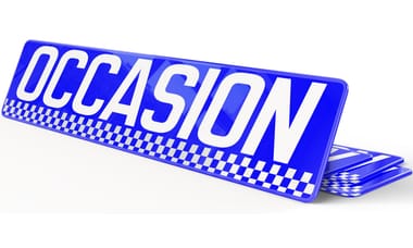 Cache plaque d'immatriculation Occasion Bleu damier