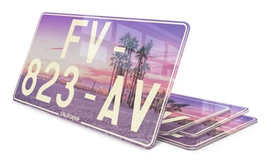 Plaque Immatriculation US California 2