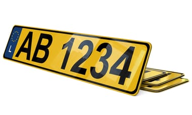 Petite Plaque immatriculation Luxembourg 45,5x10 cm