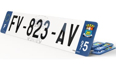 Plaque immatriculation Fond logo Saint Pierre et Miquelon