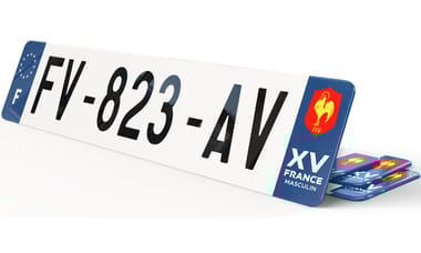 Plaque Immatriculation quinze de France