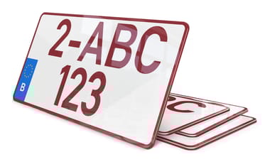 Plaque immatriculation Belgique 30x15