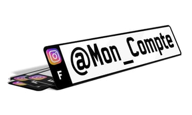 Plaque d'immatriculation Compte Instagram
