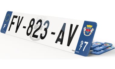 Plaque immatriculation Fond logo Saint-Barthélémy