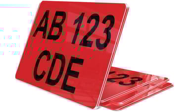 Plaque immatriculation Espagne Rouge Petite Moto 17x13 cm