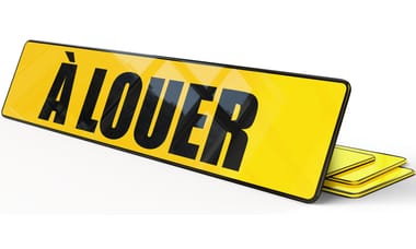 Cache plaque d'immatriculation A Louer Jaune