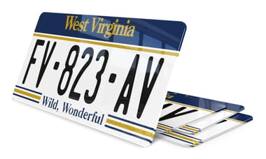 Plaque immatriculation Virginie de l'ouest USA 30x15