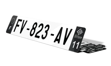 Plaque d'immatriculations noires Aude 11
