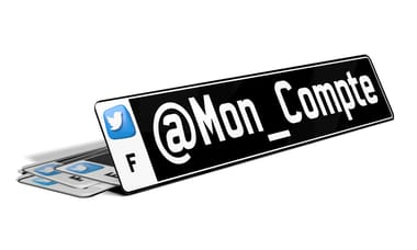 Plaque d'immatriculation Compte Twitter