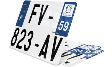 Plaque d'immatriculation 27,5x20 cm Nord 59