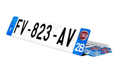 Plaque d'immatriculation FIAT