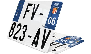 Plaque d'immatriculation 27,5x20 cm Alpes-Maritimes 6