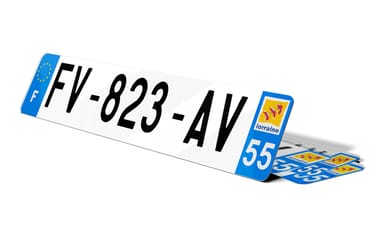 Plaque d'immatriculations Meuse 55