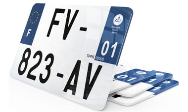 Plaque d'immatriculation moto (21x13) 2025