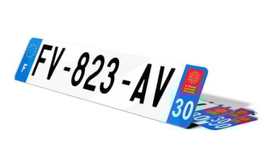 Plaque d'immatriculation Gard 30