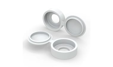 Lot de 2 caches rivets blancs