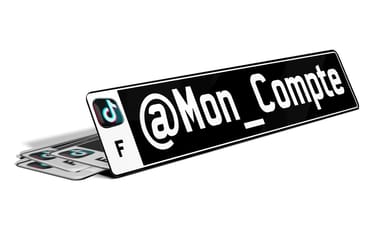 Plaque d'immatriculation Compte TikTok