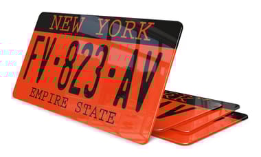 Plaque immatriculation New York 3 USA 30x15cm
