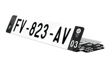 Plaque d'immatriculations noires Allier 3