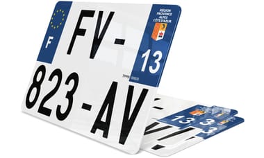 Plaque d'immatriculation 27,5x20 cm Bouches-du-Rhône 13