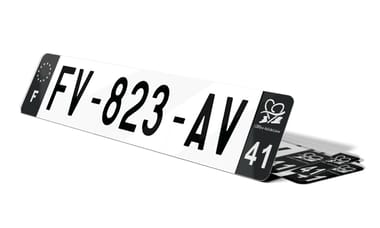 Plaque d'immatriculations noires Loir-et-Cher 41