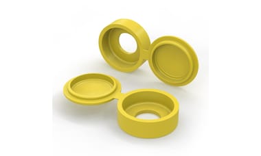 Lot de 2 caches rivets jaunes