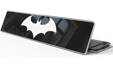 Plaque décorative fond logo batman carbone