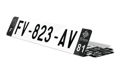 Plaque d'immatriculations noires Tarn 81