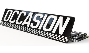 Cache plaque d'immatriculation Occasion Noir damier