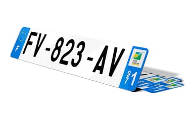 Plaque d'immatriculation Guadeloupe 971