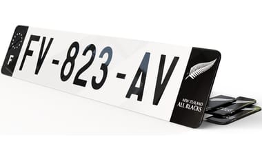 Plaque immatriculation all blacks Nouvelle-Zélande