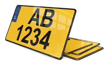 Plaque immatriculation Luxembourg format US 30x15 cm