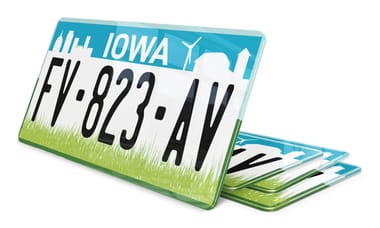 Plaque immatriculation Iowa 2 USA 30x15