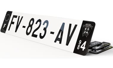 Plaque immatriculation Noire Terres Australes et Antarctiques Françaises