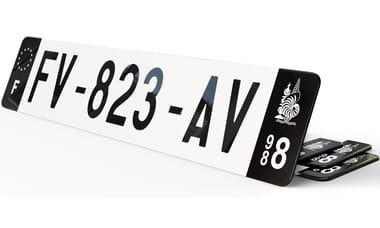 Plaque immatriculation Noire Nouvelle Calédonie