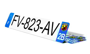 Plaque d'immatriculation ABARTH