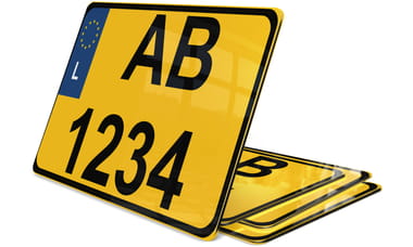 Plaque immatriculation Luxembourg format 4x4 27,5x20 cm