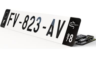 Plaque immatriculation Noire Saint-Martin