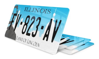 Plaque immatriculation Illinois Land of Lincoln USA 30x15