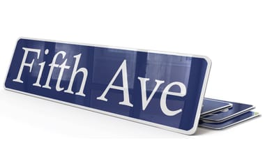 Plaque Panneau Fifth AVE personnalisable