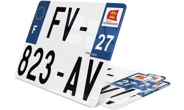 Plaque d'immatriculation 27,5x20 cm Eure 27