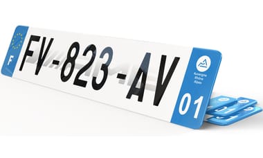 Plaque immatriculation Mercedes AMG