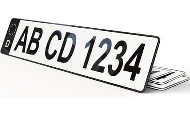 Plaque immatriculation Allemagne noire