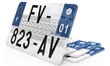 Plaque immatriculation Moto Filigrane Pneu