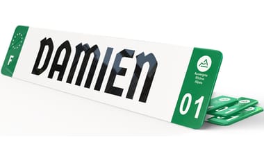 Plaque Prénom Bandes vertes
